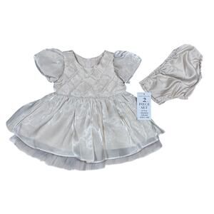 Rare Editions Baby Girl Shimmer Social Dress 3-6M Holiday Special Occasion NWT
